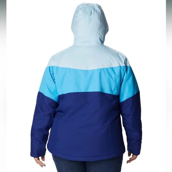 Columbia Women's Tipton Peak Ii Insulated Hooded Jacket - Spring Blue NWT - Picture 7 of 8